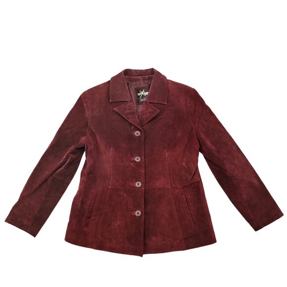 Wilsons Leather Jackets & Blazers - Wilsons Leather Maxima Jacket Women's XL Maroon Suede Lined Vintage 90s Y2K